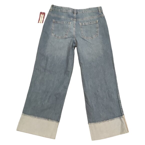 Weekend Academy Dark Wash Cuffed Blue Jeans Boy's Size 16 New with Tags NWT - Picture 2 of 8